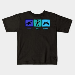 Crawl Walk Gaming - Online Gaming Kids T-Shirt